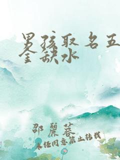 男孩取名五行缺金缺水