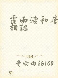 霍雨浩和唐舞桐相认