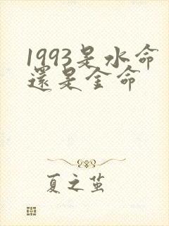 1993是水命还是金命