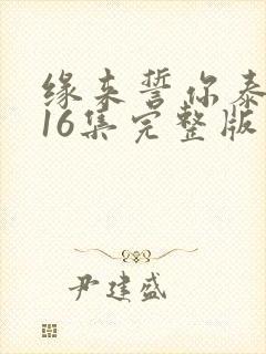 缘来誓你泰剧全16集完整版