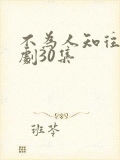 不为人知往事短剧30集