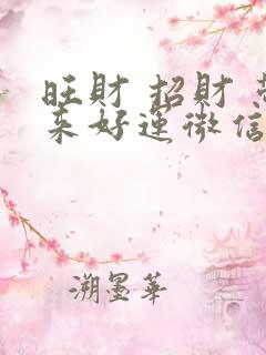 旺财 招财 带来好运微信名