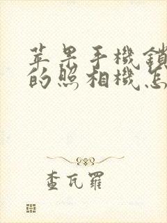 苹果手机锁屏上的照相机怎么取消