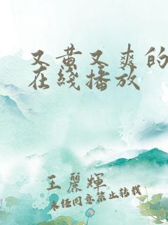 又黄又爽的av在线播放