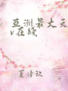 亚洲最大天堂av在线