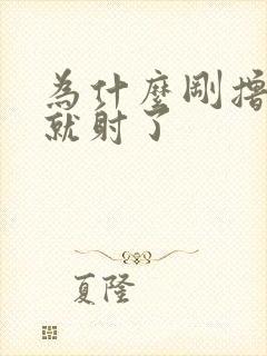 为什么刚撸几下就射了