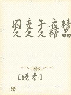 国产午夜精品久久久久精品国产高清