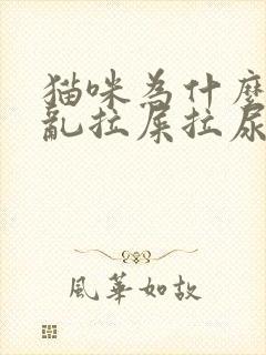 猫咪为什么忽然乱拉屎拉尿