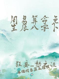 周易算命免费 生辰八字卜易居