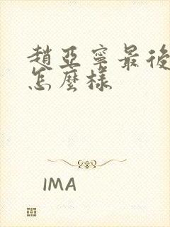 赵亚宁最后结局怎么样