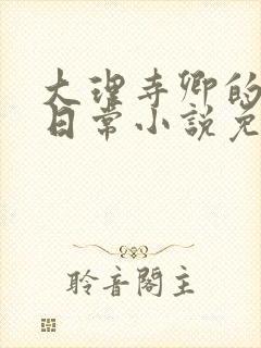 大理寺卿的宠妻日常小说免费阅读