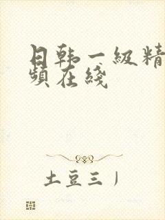 日韩一级精品视频在线