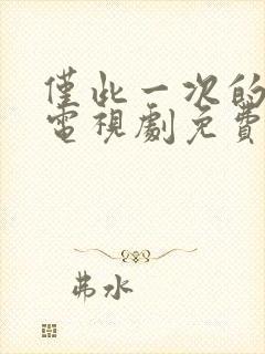 仅此一次的爱情电视剧免费观看全集