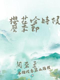 樱花啥时候开什么季节