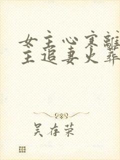 女主心寒离开男主追妻火葬场古言