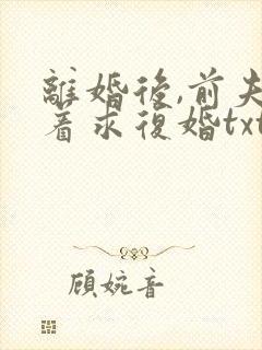 离婚后,前夫哭着求复婚txt