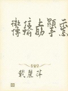 微信上显示文件传输助手怎么回事