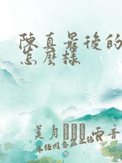 陈真最后的结局怎么样