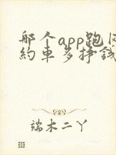 哪个app跑网约车多挣钱