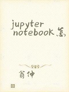 jupyter notebook怎么启动