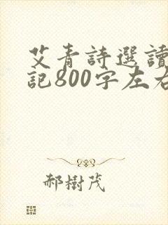 艾青诗选读书笔记800字左右