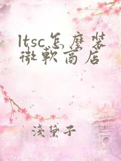 ltsc怎么装微软商店