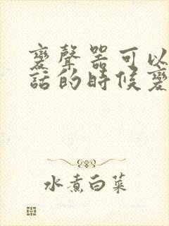 变声器可以在通话的时候变声吗