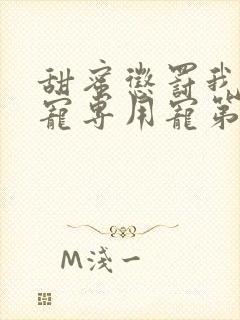 甜蜜惩罚我是看宠专用宠第二季真人版