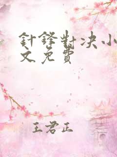 针锋对决小说全文免费