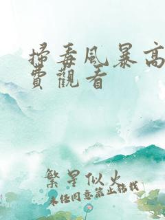 扫毒风暴高清免费观看