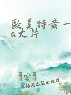 欧美特黄一级aa大片