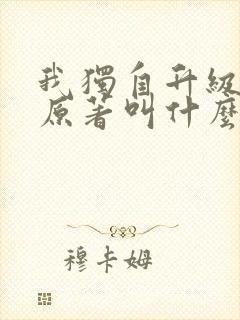 我独自升级小说原著叫什么