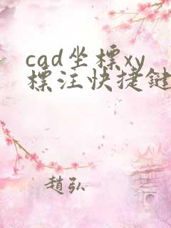cad坐标xy标注快捷键