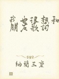 我也很想和你做朋友歌词