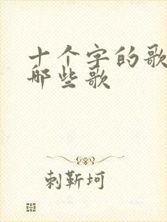 十个字的歌名有哪些歌