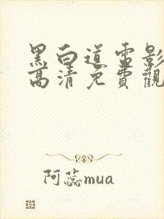 黑白道电影粤语高清免费观看