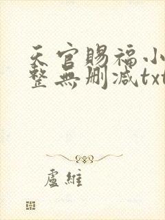 天官赐福小说完整无删减txt