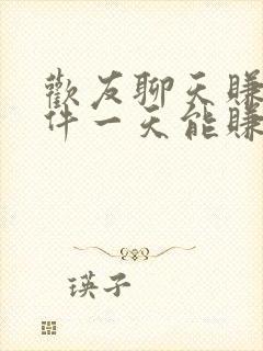 欢友聊天赚钱软件一天能赚多少钱