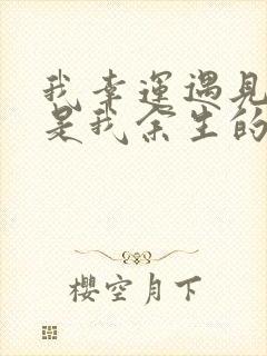 我幸运遇见你你是我余生的欢喜