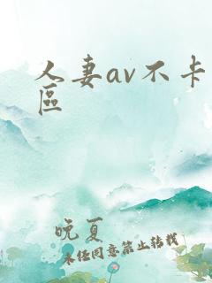 人妻av不卡一区