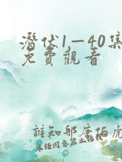 潜伏1—40集免费观看