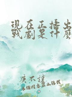 现在正播出的谍战剧是什么