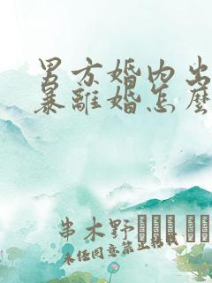 男方婚内出轨家暴离婚怎么处理