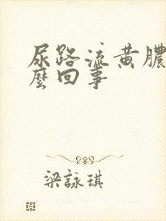 尿路流黄脓是怎么回事