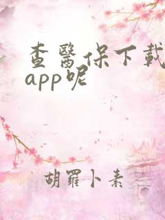 查医保下载什么app呢