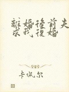 离婚后前夫哭着求我复婚