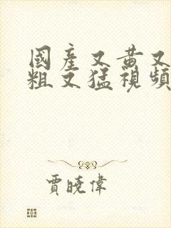 国产又黄又爽又粗又猛视频