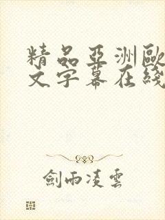 精品亚洲欧美中文字幕在线