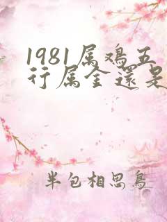 1981属鸡五行属金还是属木