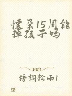 怀孕15周能打掉孩子吗